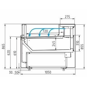 Витрина холодильная Carboma GC111 SM 0,94-2 (открытая) (1010 Мариель) - Изображение 3
