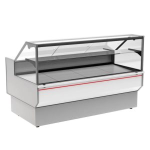 Витрина холодильная Carboma GC95 SM 2,0-1 (ВХС-2,0 Carboma GC95) (0011-9003 боковины серые, декор белый)