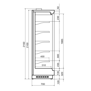 Горка холодильная Dazzl Vega SG 070 H210 125 - Изображение 3
