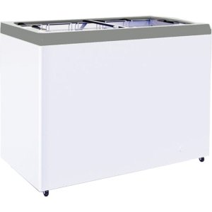 Ларь морозильный с прямым стеклом CRYSPI ЛВН 300 П (СF 300FQ) серый 4 корзины