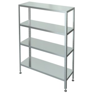 Стеллаж с 4-я сплошными полками МХМ С-4-0,5/1,0/1,8 (нержавейка) 