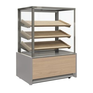 Витрина кондитерская Carboma KC70 N 0,9-1 Light Bread Паттерн (0106 Седой дуб) хлебная, со стеклом