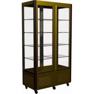 Витрина кондитерская Carboma D4 VM 800-1 (R800C Carboma) (0109-0102 (коричн-золот)) 4 дверцы, полки‑решётки