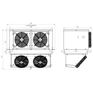 Моноблок холодильный среднетемпературный Intercold ММСМ-223/220 FT T (опция -30° С) - Изображение 2